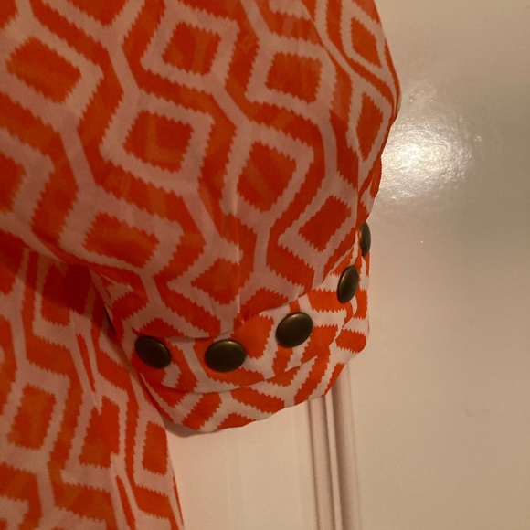 41 Hawthorn Small Orange Patterned Blouse - Picture 3 of 4